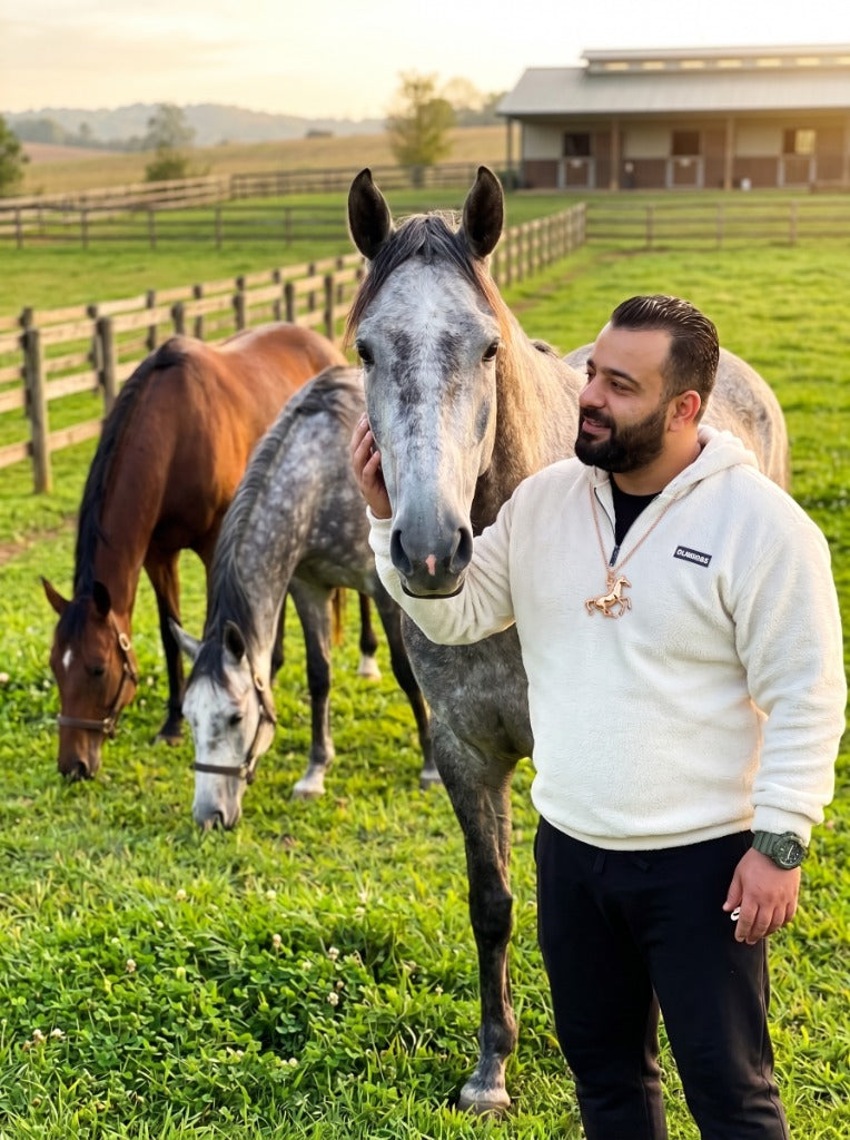 Ali avec un cheval sauvé